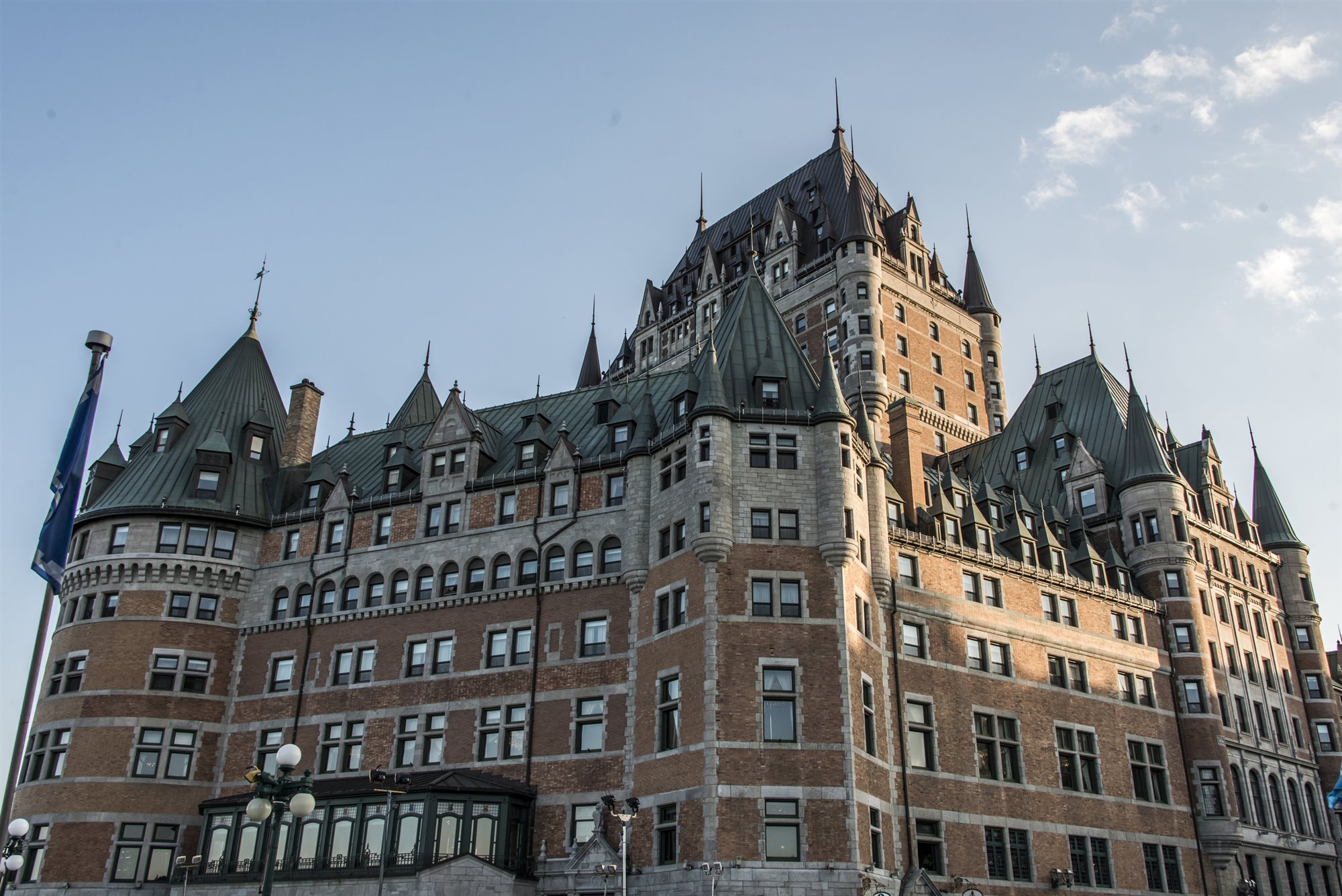 Château Frontenac above the St. Lawrence in Québec City, Canada